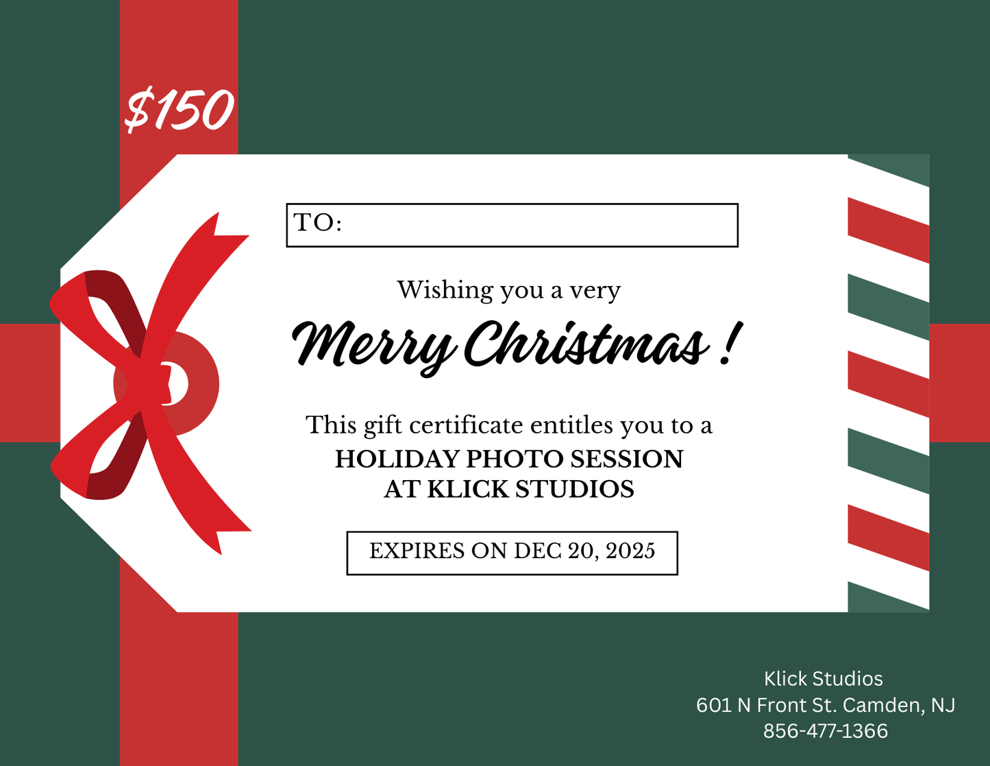 "Merry Christmas" Gift Card